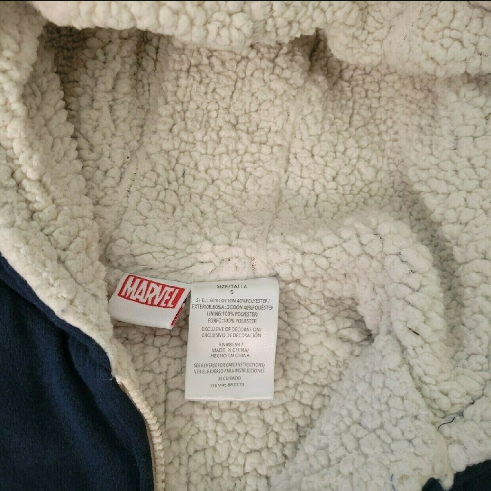 3/$15 Sherpa Lined Marvel Hooded Sweatshirt - Picture 2 of 6